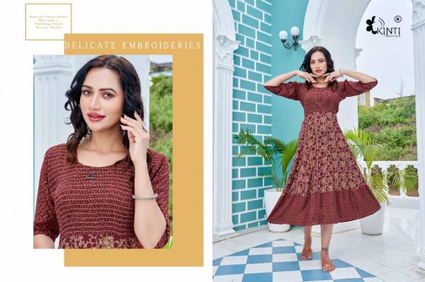 Kinti Blue Designer Fancy Anarkali Kurti Collection